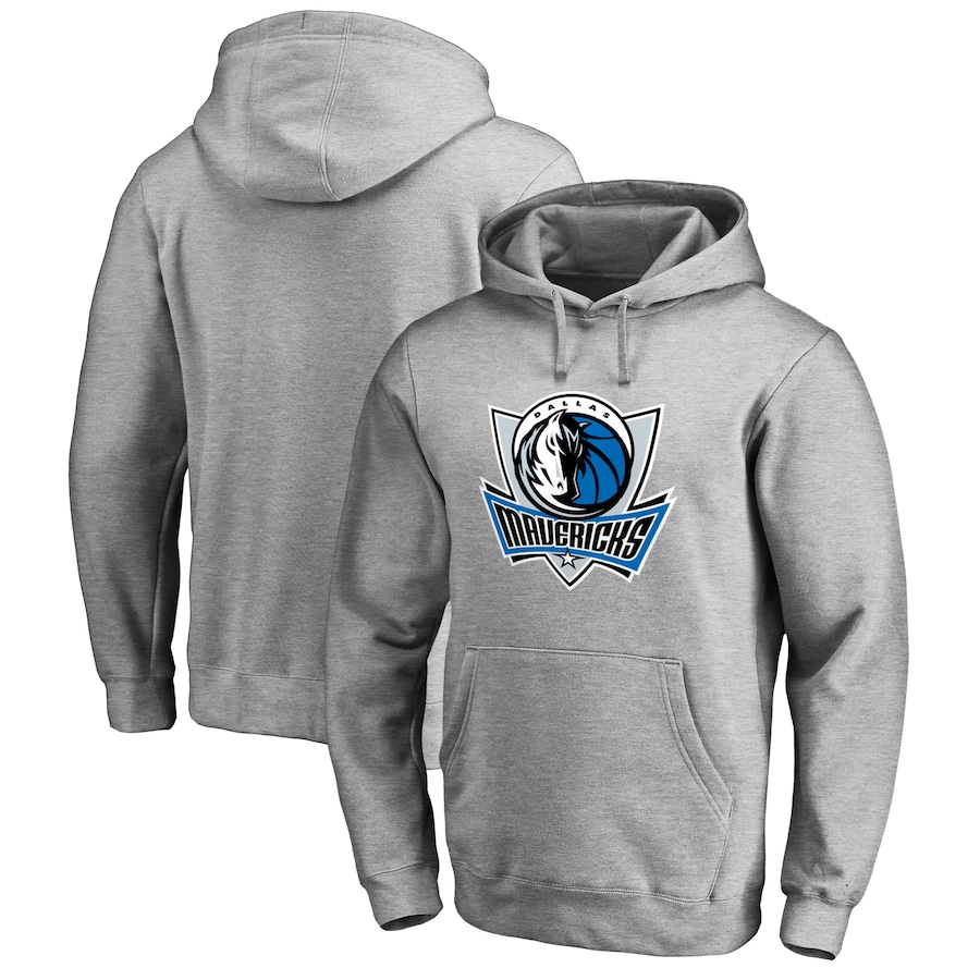 Men's Dallas Mavericks Heather Gray Primary Logo Pullover Hoodie Men's Dallas Mavericks Heather Gray Primary Logo Pullover Hoodie