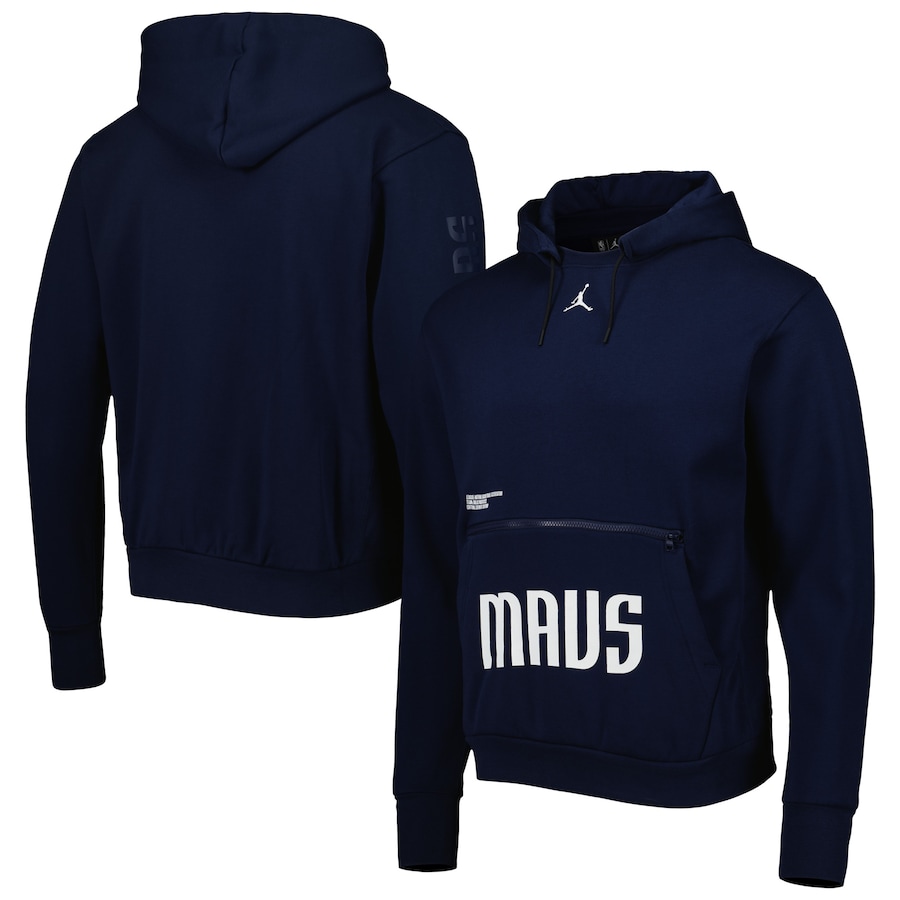 Men's Dallas Mavericks Jordan Brand Navy Courtside Statement Edition Pullover Hoodie Men's Dallas Mavericks Jordan Brand Navy Courtside Statement Edition Pullover Hoodie