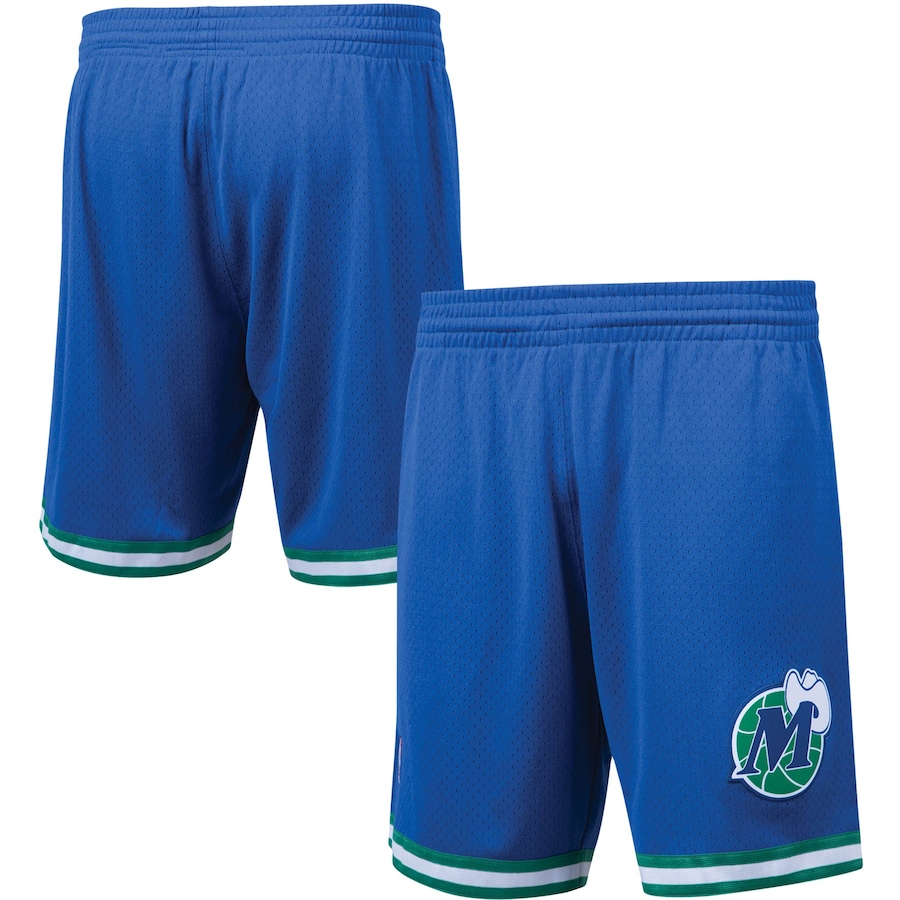 Men's Dallas Mavericks Mitchell & Ness Blue Hardwood Classics Primary Logo Swingman Shorts Men's Dallas Mavericks Mitchell & Ness Blue Hardwood Classics Primary Logo Swingman Shorts