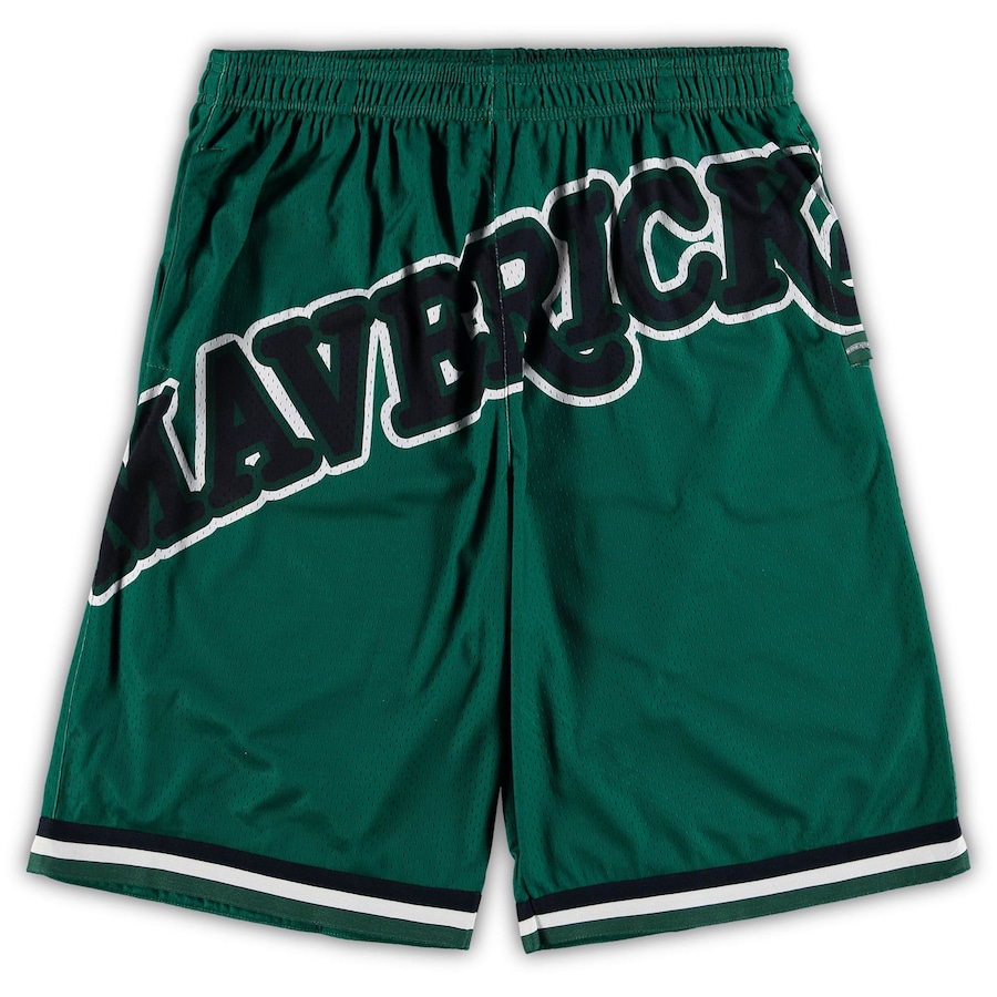 Men's Dallas Mavericks Mitchell & Ness Green Big & Tall Hardwood Classics Big Face 2.0 Shorts Men's Dallas Mavericks Mitchell & Ness Green Big & Tall Hardwood Classics Big Face 2.0 Shorts