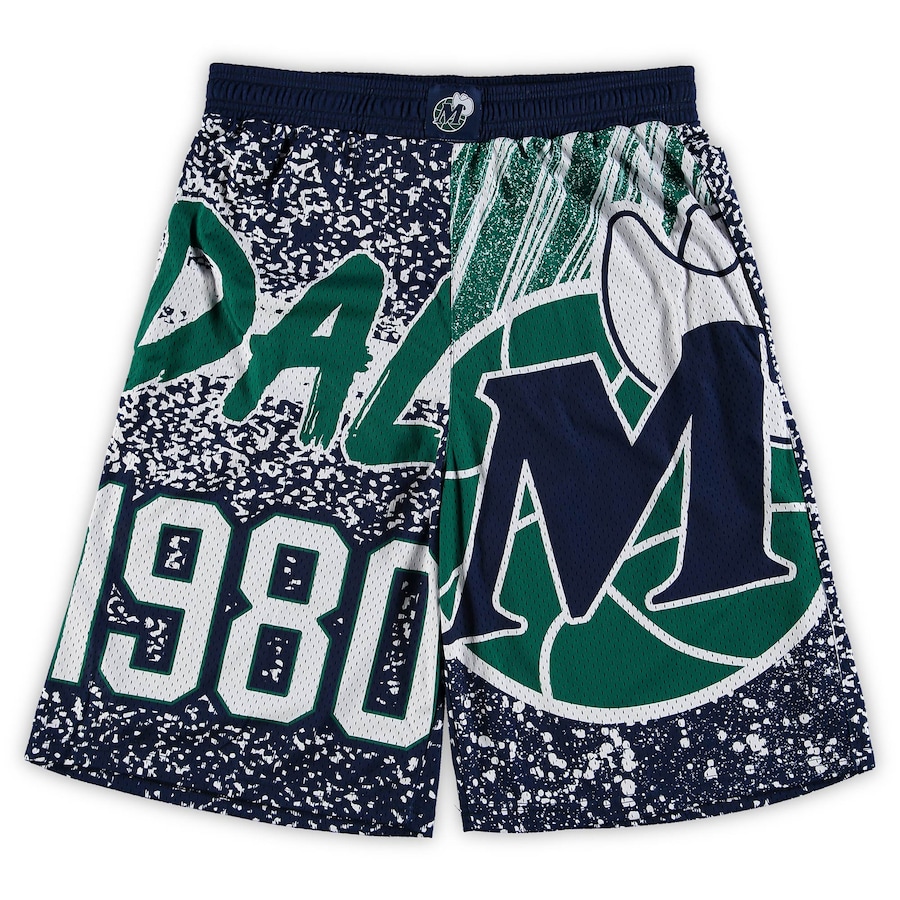 Men's Dallas Mavericks Mitchell & Ness Navy Big & Tall Hardwood Classics Jumbotron Shorts Men's Dallas Mavericks Mitchell & Ness Navy Big & Tall Hardwood Classics Jumbotron Shorts