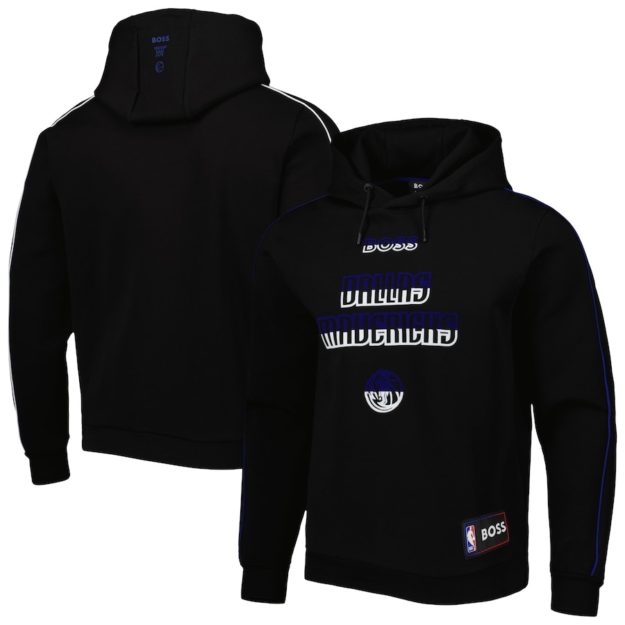 Men's Dallas Mavericks NBA x Hugo Boss Black Team Bounce Tri-Blend Pullover Hoodie Men's Dallas Mavericks NBA x Hugo Boss Black Team Bounce Tri-Blend Pullover Hoodie