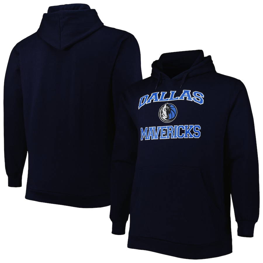 Men's Dallas Mavericks Navy Big & Tall Heart & Soul Pullover Hoodie Men's Dallas Mavericks Navy Big & Tall Heart & Soul Pullover Hoodie
