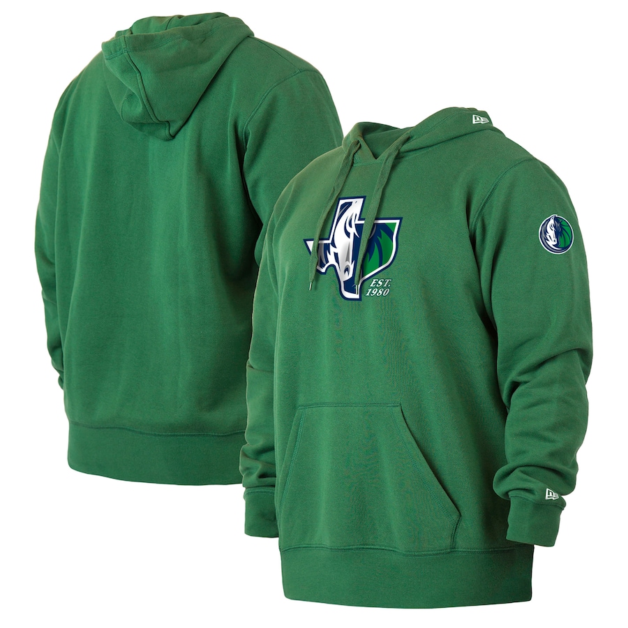 Men's Dallas Mavericks New Era Green 2021/22 City Edition Big & Tall Pullover Hoodie