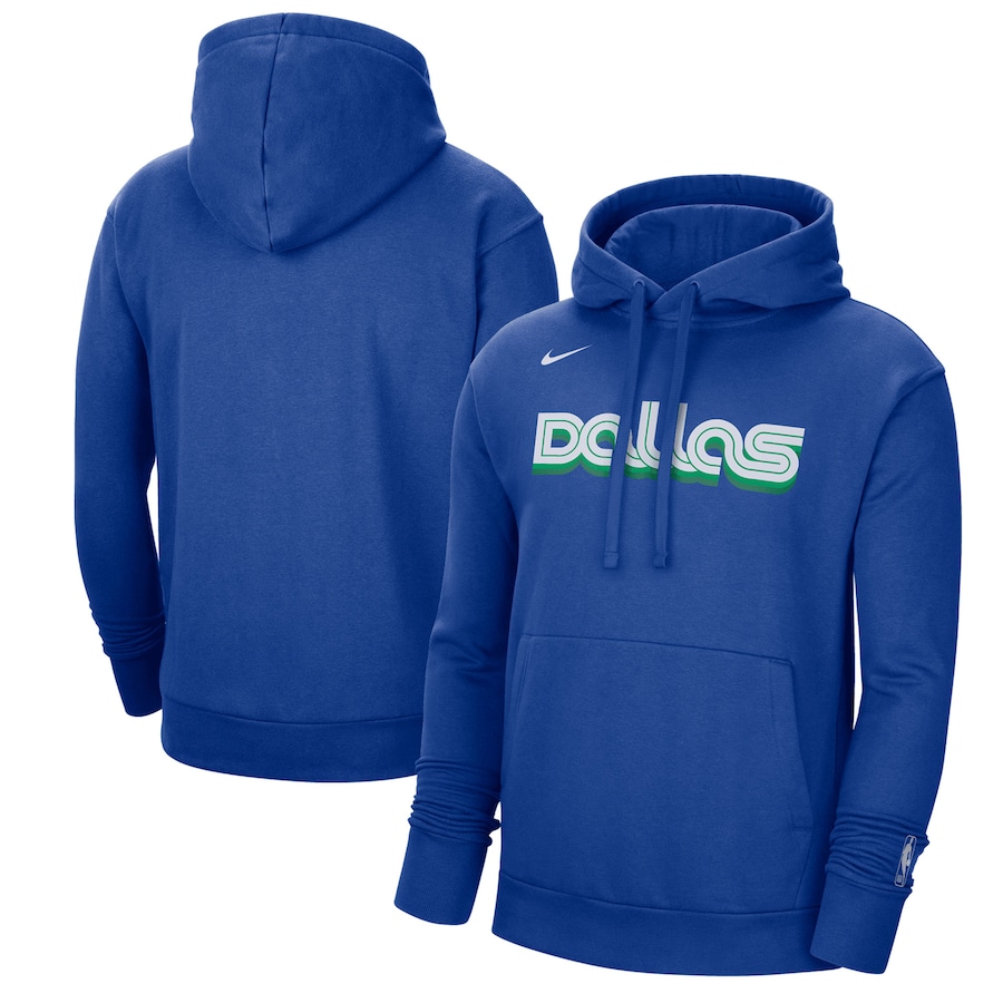 Men's Dallas Mavericks NBA Blue 2022/23 City Edition Essential Pullover Hoodie Men's Dallas Mavericks NBA Blue 2022/23 City Edition Essential Pullover Hoodie