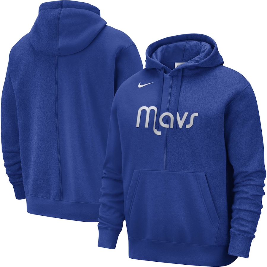 Men's Dallas Mavericks NBA Blue Courtside Versus Stitch Split Pullover Hoodie Men's Dallas Mavericks NBA Blue Courtside Versus Stitch Split Pullover Hoodie