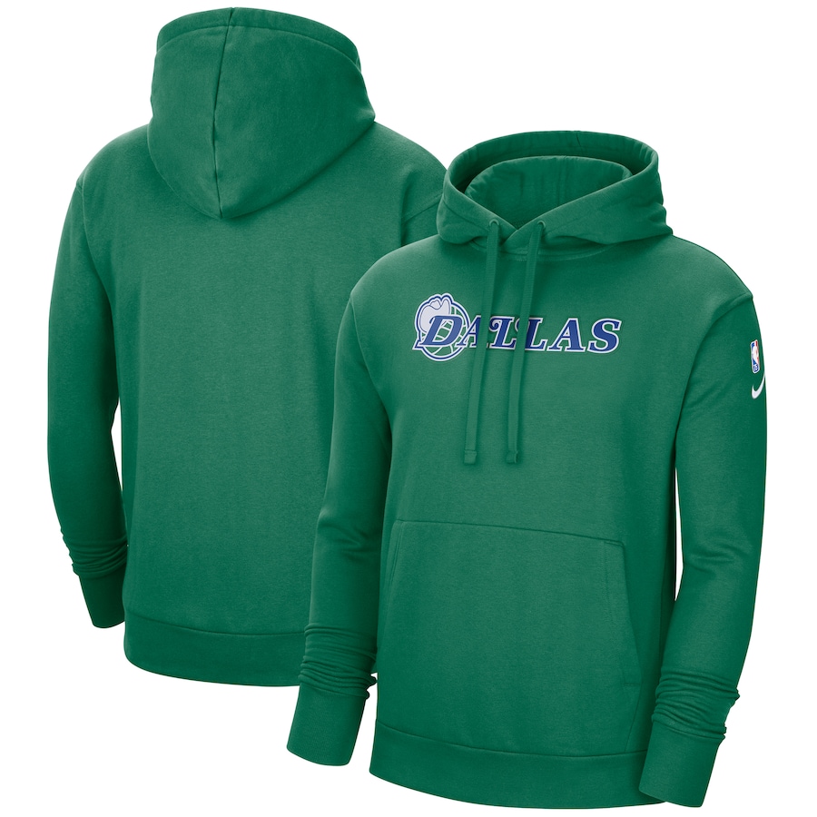 Men's Dallas Mavericks NBA Green 2021/22 City Edition Essential Logo Pullover Hoodie Men's Dallas Mavericks NBA Green 2021/22 City Edition Essential Logo Pullover Hoodie