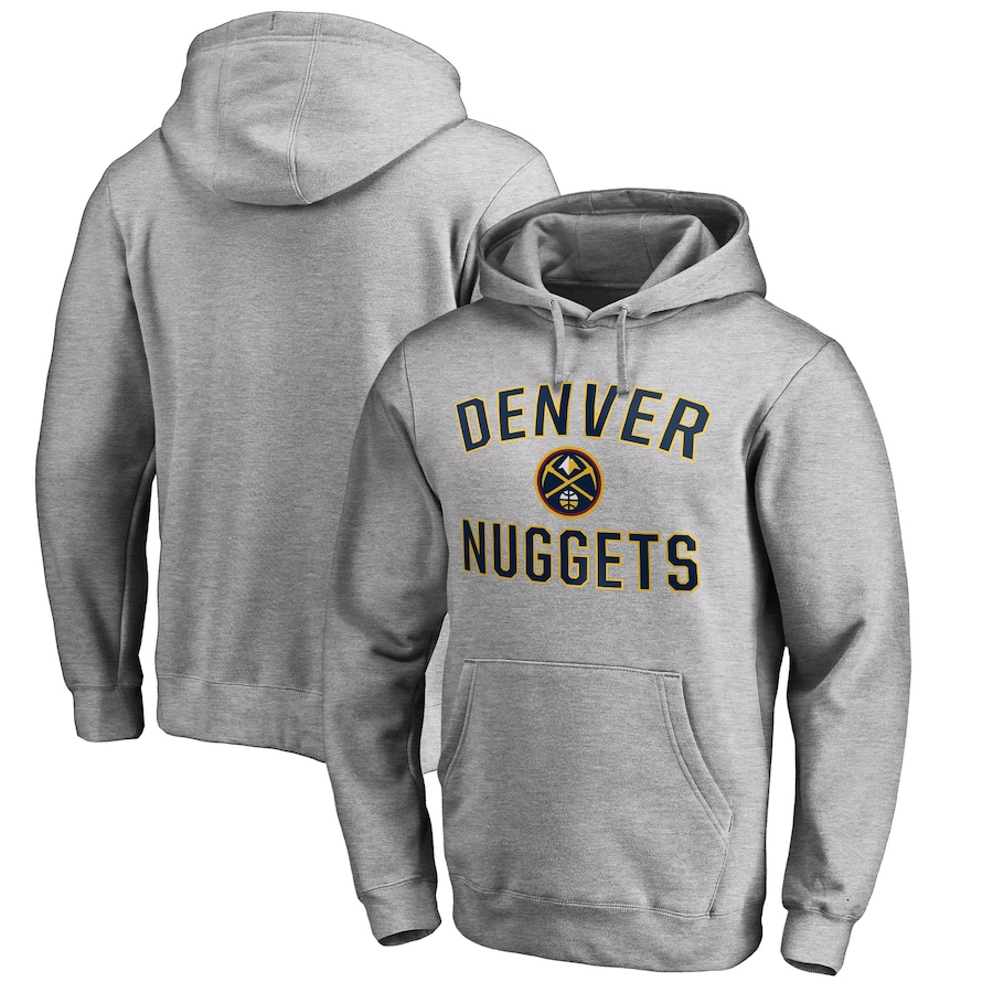 Men's Denver Nuggets Ash Victory Arch Pullover Hoodie Men's Denver Nuggets Ash Victory Arch Pullover Hoodie