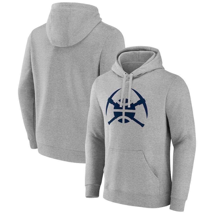 Men's Denver Nuggets Gray Alternate Logo Pullover Hoodie Men's Denver Nuggets Gray Alternate Logo Pullover Hoodie