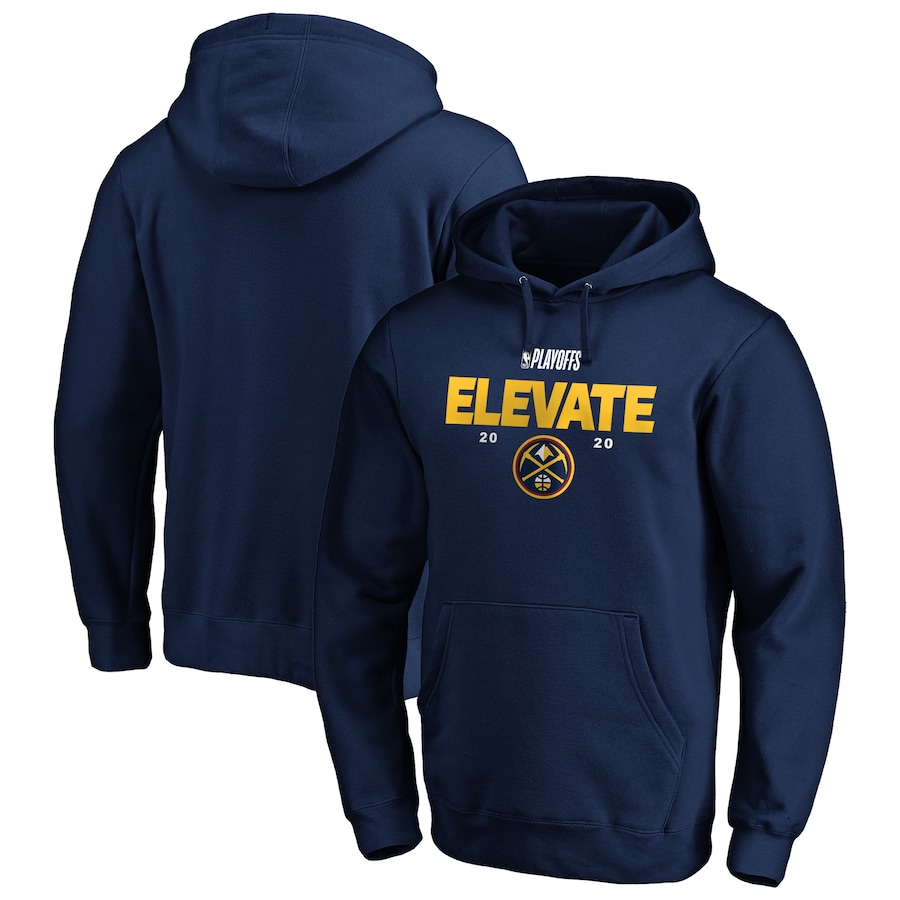 Men's Denver Nuggets Navy 2020 NBA Playoffs Bound Tip Off Pullover Hoodie Men's Denver Nuggets Navy 2020 NBA Playoffs Bound Tip Off Pullover Hoodie