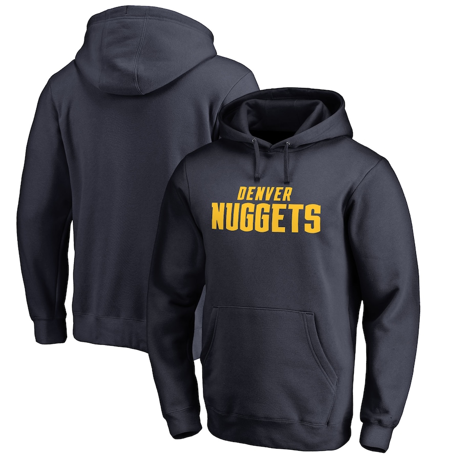 Men's Denver Nuggets Navy Wordmark Pullover Hoodie Men's Denver Nuggets Navy Wordmark Pullover Hoodie