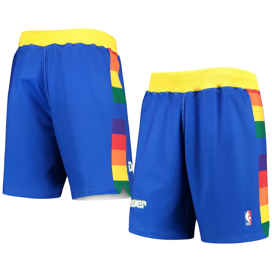 Men's Denver Nuggets Mitchell & Ness Royal 1991/92 Hardwood Classics Authentic Shorts Men's Denver Nuggets Mitchell & Ness Royal 1991/92 Hardwood Classics Authentic Shorts