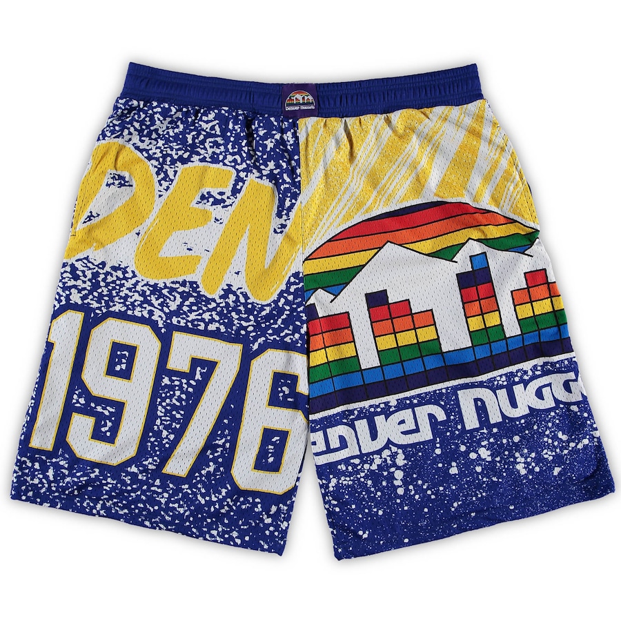 Men's Denver Nuggets Mitchell & Ness Royal Big & Tall Hardwood Classics Jumbotron Shorts Men's Denver Nuggets Mitchell & Ness Royal Big & Tall Hardwood Classics Jumbotron Shorts