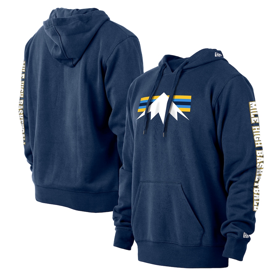 Men's Denver Nuggets New Era Navy 2021/22 City Edition Pullover Hoodie Men's Denver Nuggets New Era Navy 2021/22 City Edition Pullover Hoodie