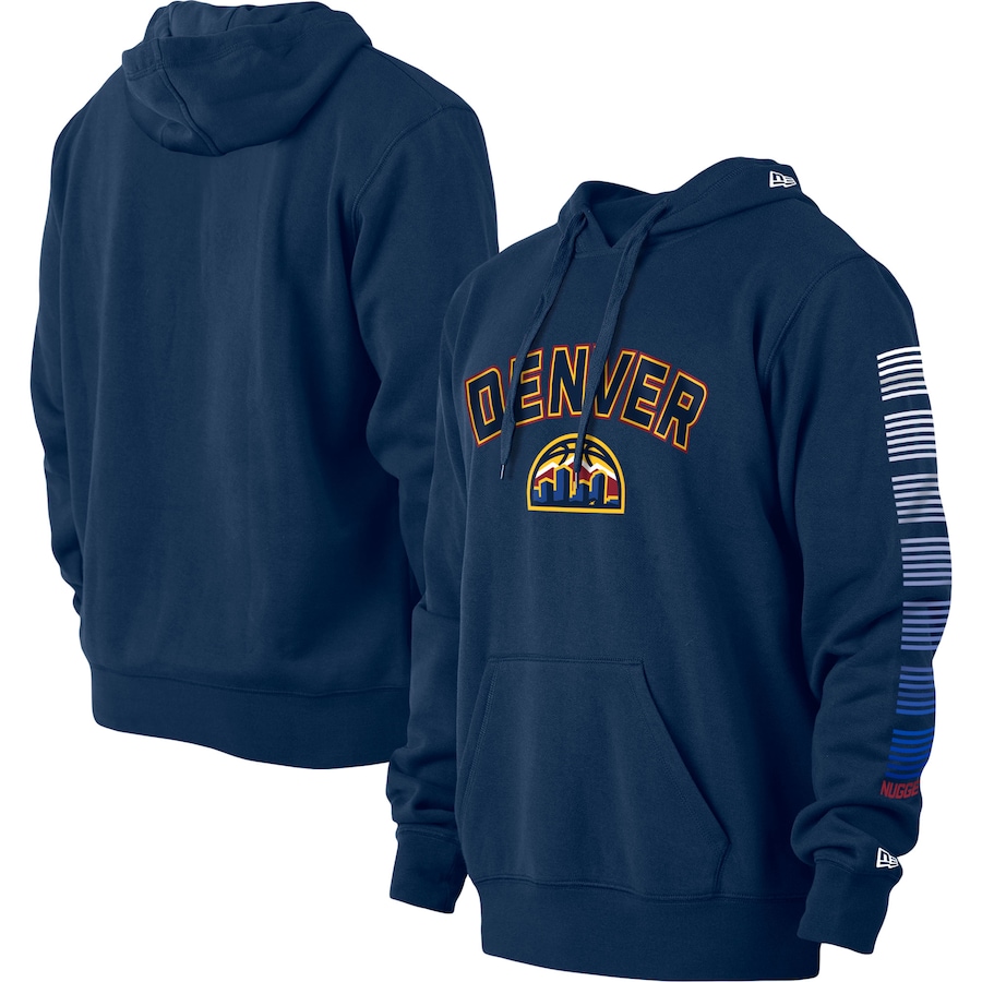 Men's Denver Nuggets New Era Navy 2022/23 City Edition Pullover Hoodie