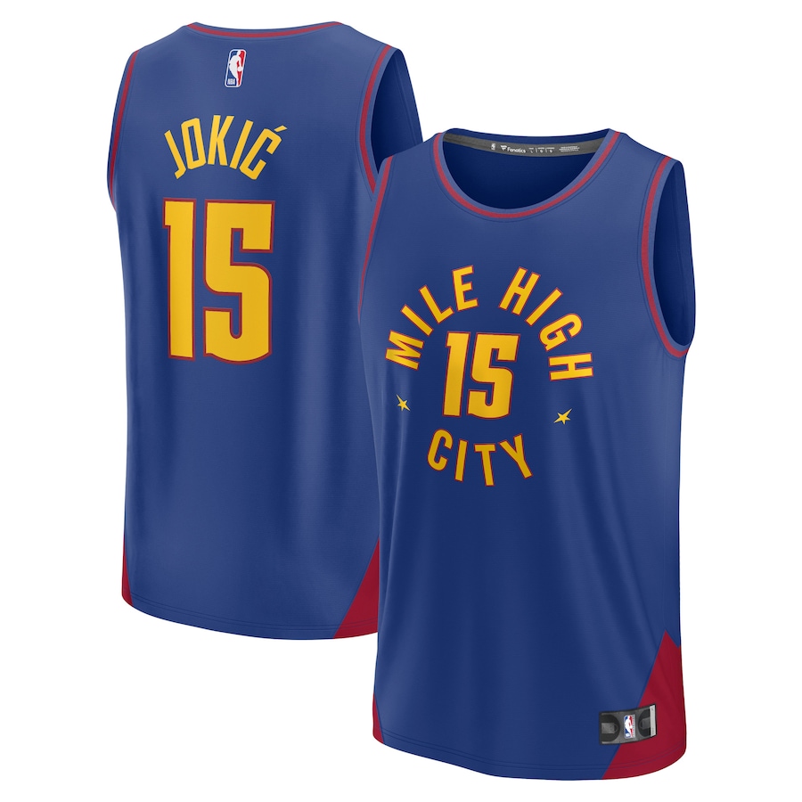 Men's Denver Nuggets Nikola Jokic Blue 2022/23 Fast Break Player Jersey - Statement Edition