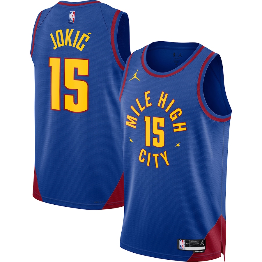 Men's Denver Nuggets Nikola Jokic Jordan Brand Blue 2022/23 Statement Edition Swingman Jersey