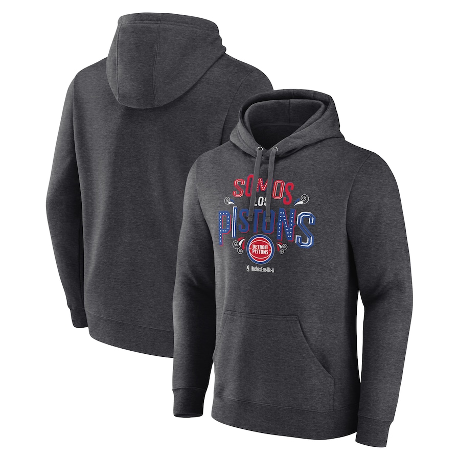 Men's Detroit Pistons Charcoal Noches Ene-Be-A Pullover Hoodie Men's Detroit Pistons Charcoal Noches Ene-Be-A Pullover Hoodie