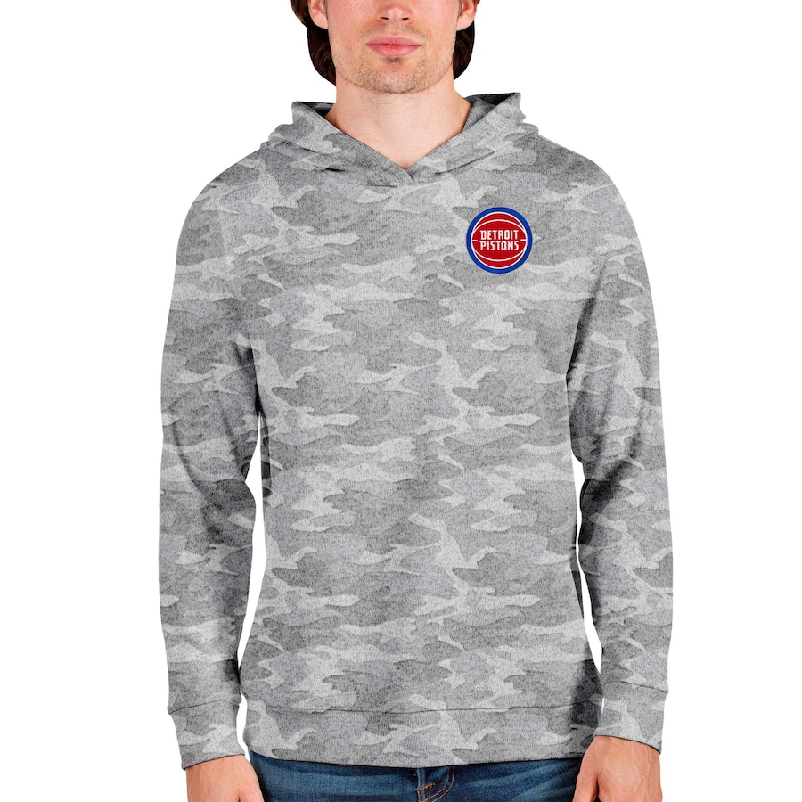 Men's Detroit Pistons Antigua Camo Absolute Pullover Hoodie