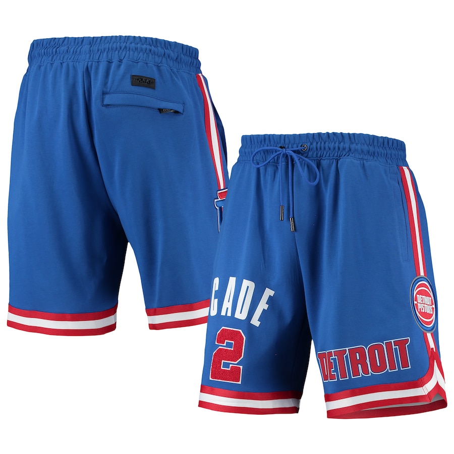 Men's Detroit Pistons Cade Cunningham Pro Standard Blue Player Replica Shorts Men's Detroit Pistons Cade Cunningham Pro Standard Blue Player Replica Shorts