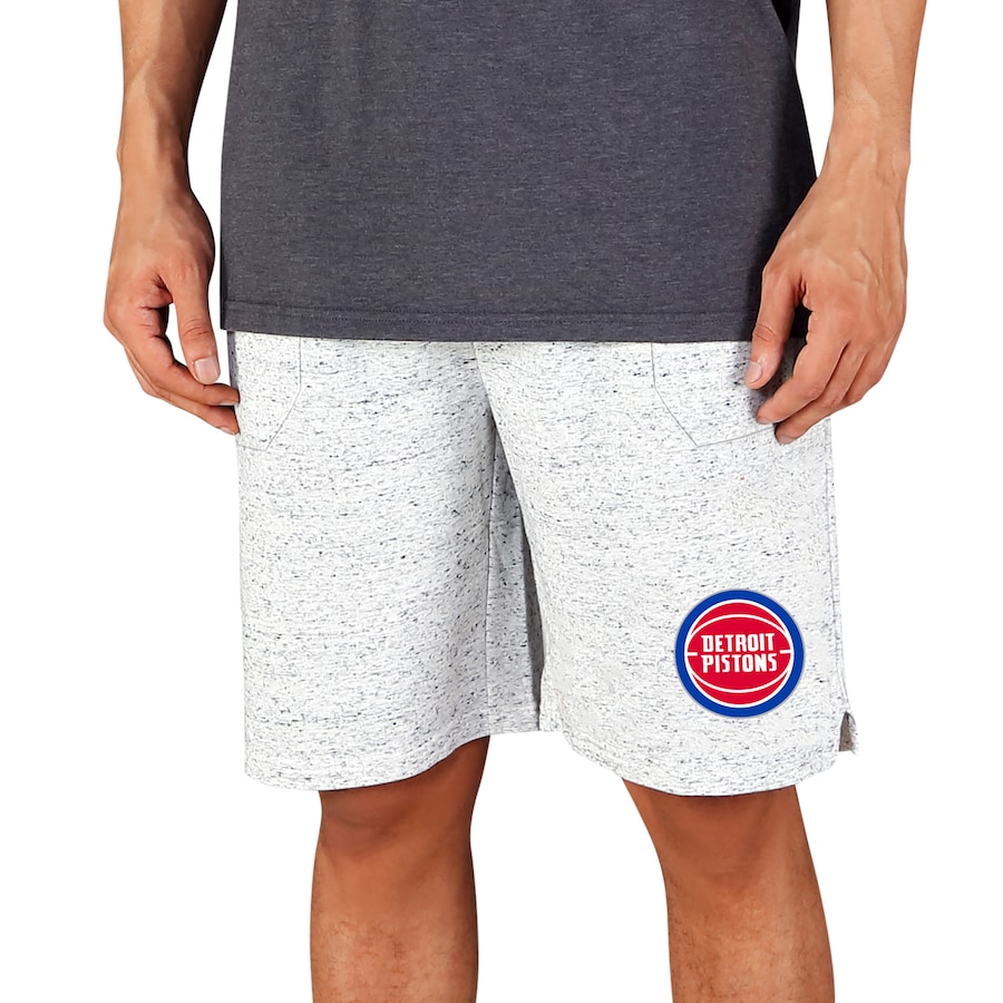 Men's Detroit Pistons Concepts Sport White/Charcoal Throttle Knit Jam Shorts Men's Detroit Pistons Concepts Sport White/Charcoal Throttle Knit Jam Shorts