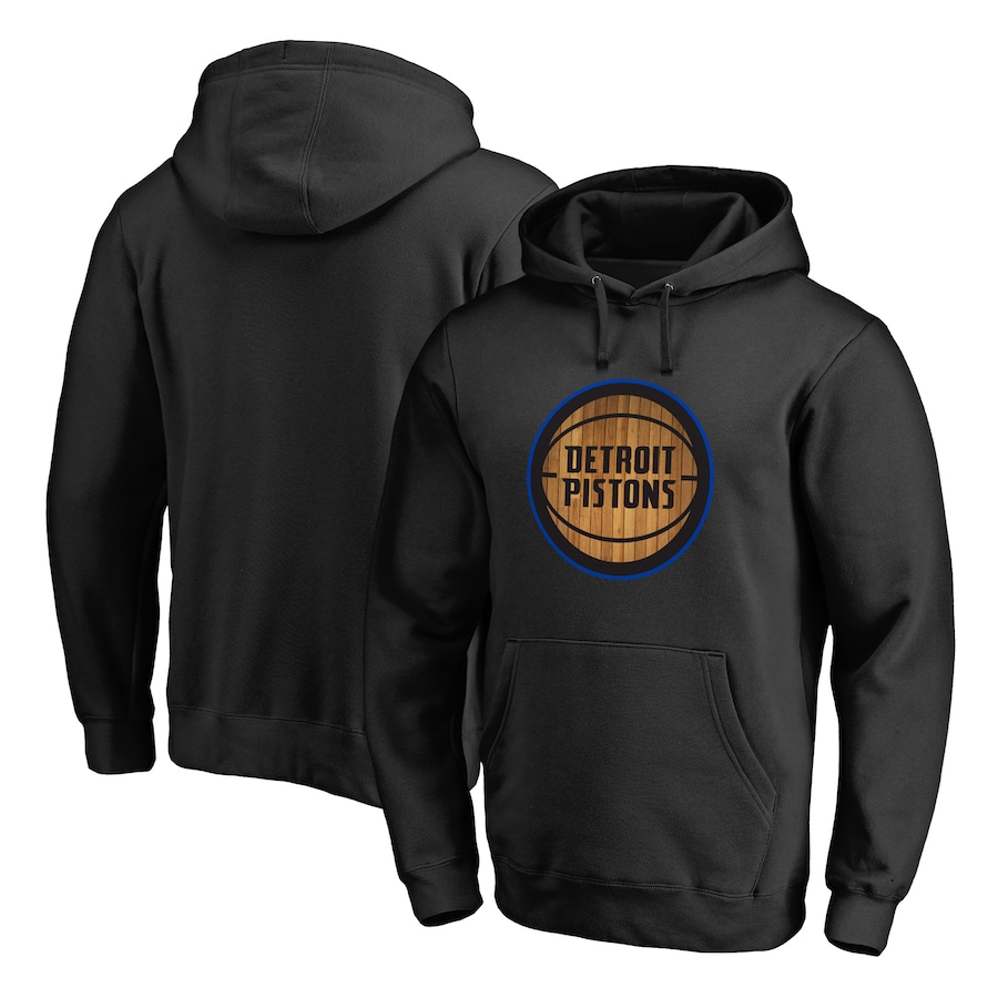 Men's Detroit Pistons Black Hardwood Pullover Hoodie Men's Detroit Pistons Black Hardwood Pullover Hoodie