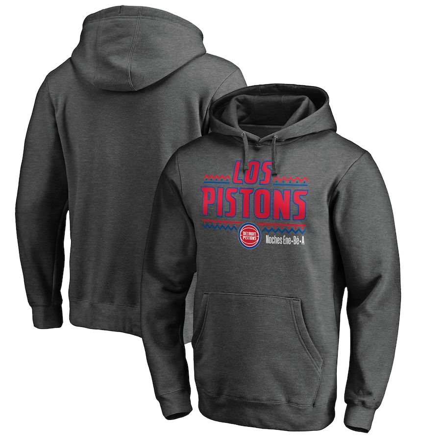 Men's Detroit Pistons Heather Gray Noches Ene-Be-A Pullover Hoodie Men's Detroit Pistons Heather Gray Noches Ene-Be-A Pullover Hoodie