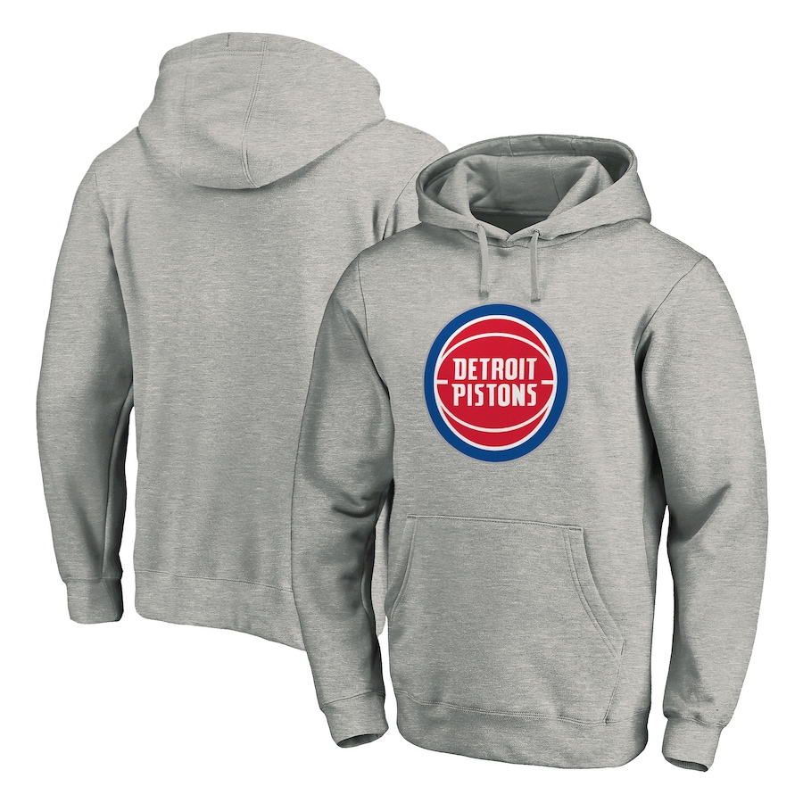 Men's Detroit Pistons Heathered Gray Big & Tall Primary Team Logo Pullover Hoodie Men's Detroit Pistons Heathered Gray Big & Tall Primary Team Logo Pullover Hoodie