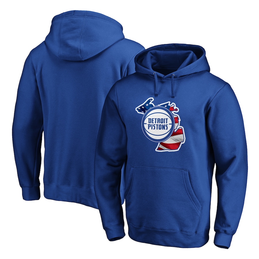Men's Detroit Pistons Royal Banner State Pullover Hoodie Men's Detroit Pistons Royal Banner State Pullover Hoodie