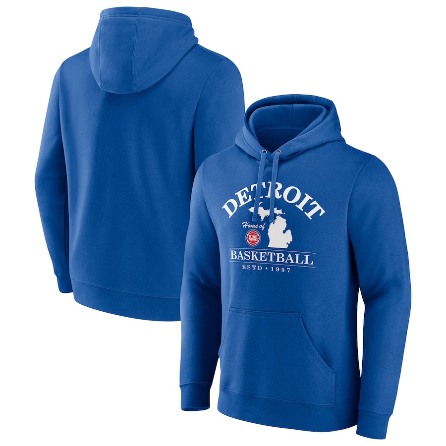 Men's Detroit Pistons Royal Tip-Off Pullover Hoodie Men's Detroit Pistons Royal Tip-Off Pullover Hoodie