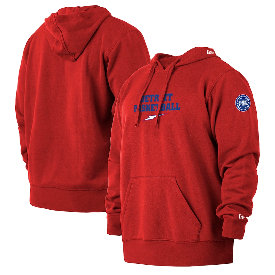 Men's Detroit Pistons New Era Red 2021/22 City Edition Big & Tall Pullover Hoodie Men's Detroit Pistons New Era Red 2021/22 City Edition Big & Tall Pullover Hoodie