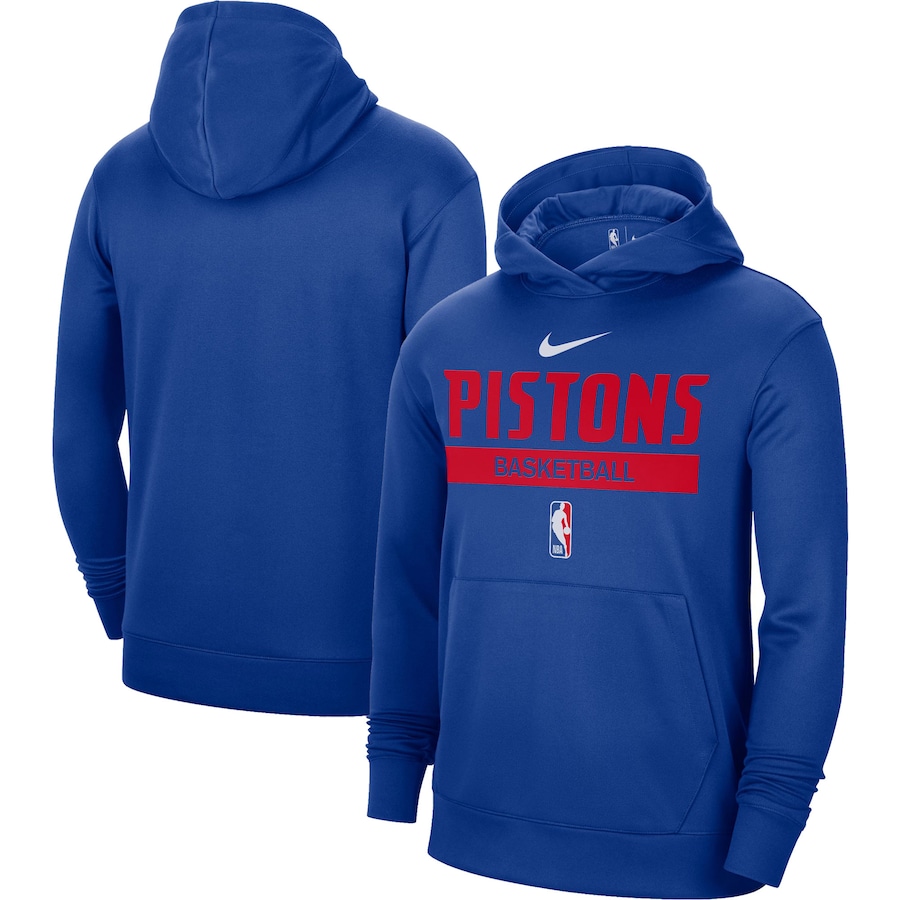 Men's Detroit Pistons NBA Blue 2022/23 Spotlight On-Court Practice Performance Pullover Hoodie Men's Detroit Pistons NBA Blue 2022/23 Spotlight On-Court Practice Performance Pullover Hoodie
