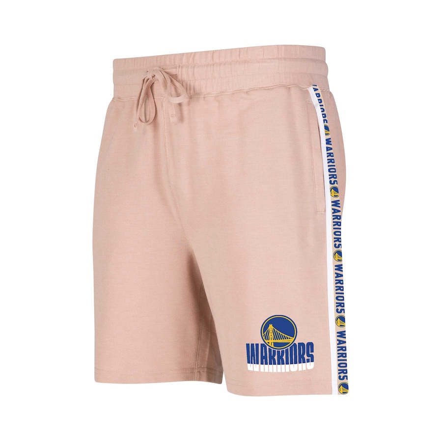 Men's Golden State Warriors Concepts Sport Tan Team Stripe Shorts Men's Golden State Warriors Concepts Sport Tan Team Stripe Shorts