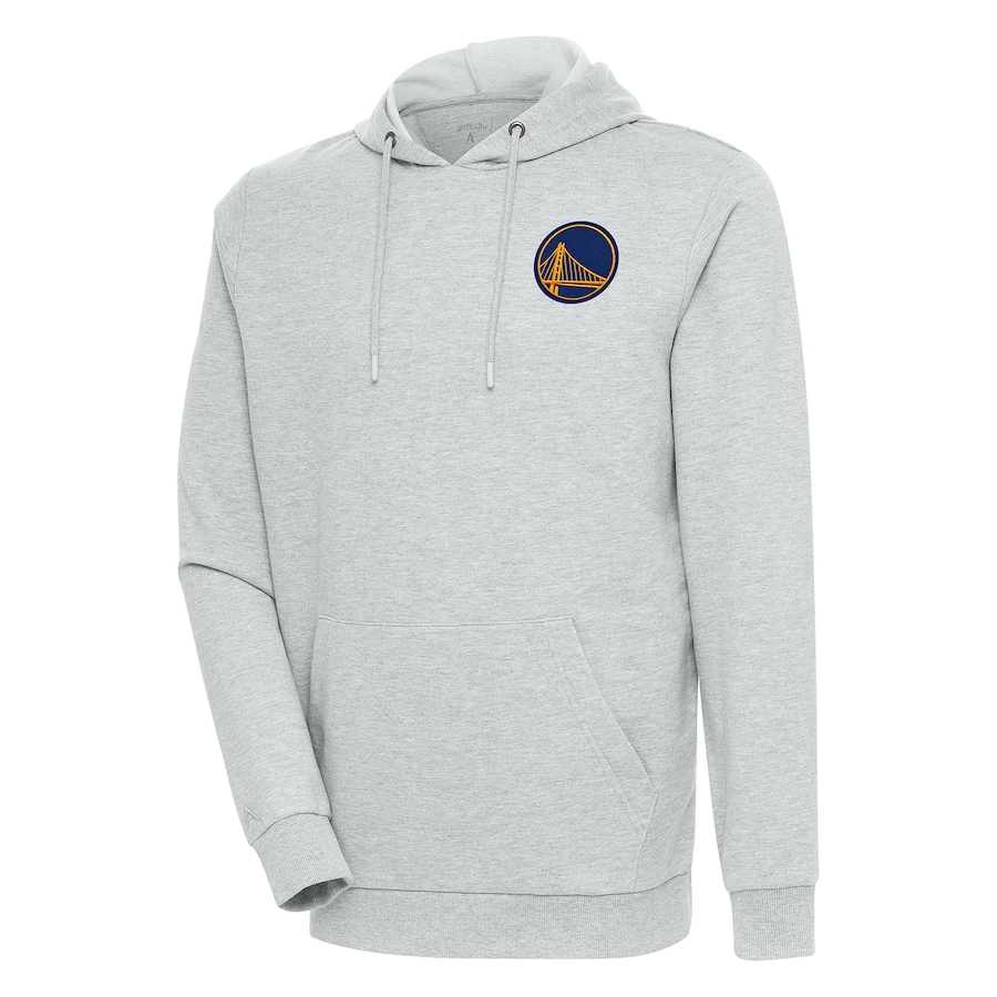 Men's Golden State Warriors Antigua Heather Gray Action Pullover Hoodie Men's Golden State Warriors Antigua Heather Gray Action Pullover Hoodie