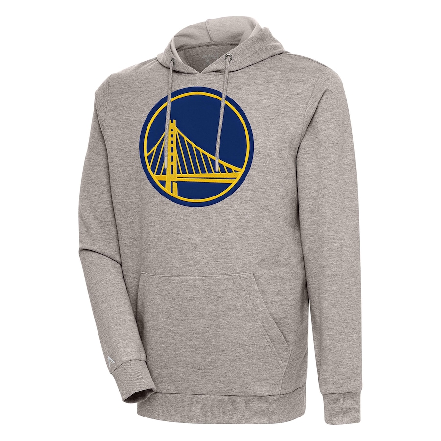 Men's Golden State Warriors Antigua Oatmeal Action Pullover Hoodie Men's Golden State Warriors Antigua Oatmeal Action Pullover Hoodie