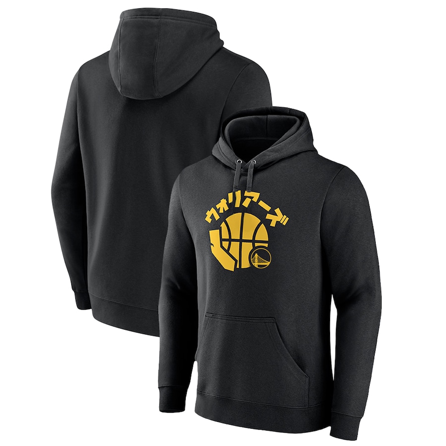 Men's Golden State Warriors Black Japanese Heritage Pullover Hoodie Men's Golden State Warriors Black Japanese Heritage Pullover Hoodie