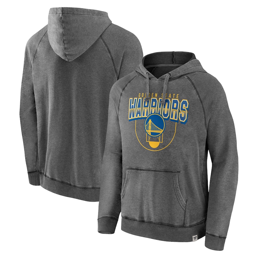 Men's Golden State Warriors Gray Acquisition True Classics Vintage Snow Wash Pullover Hoodie Men's Golden State Warriors Gray Acquisition True Classics Vintage Snow Wash Pullover Hoodie