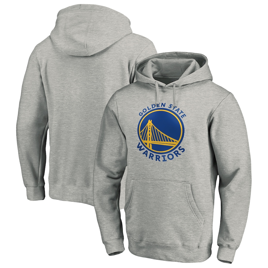 Men's Golden State Warriors Heather Gray Global Logo Pullover Hoodie Men's Golden State Warriors Heather Gray Global Logo Pullover Hoodie