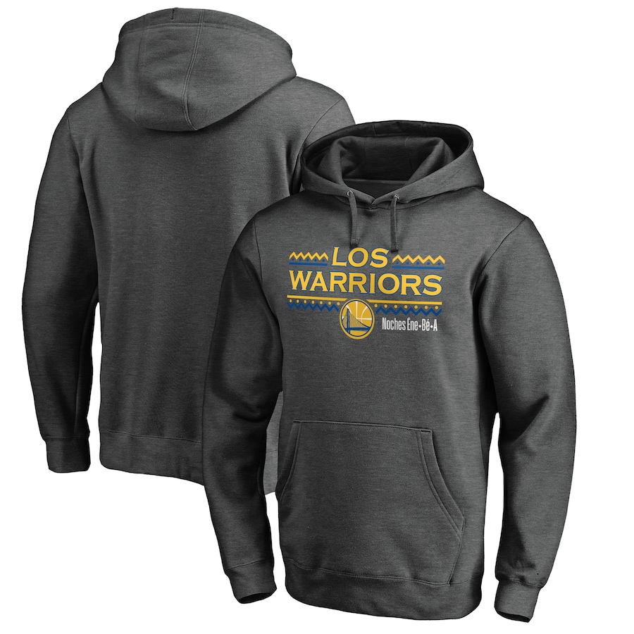 Men's Golden State Warriors Heather Gray Noches Ene-Be-A Pullover Hoodie