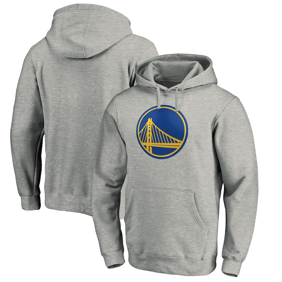 Men's Golden State Warriors Heather Gray Primary Logo Pullover Hoodie Men's Golden State Warriors Heather Gray Primary Logo Pullover Hoodie