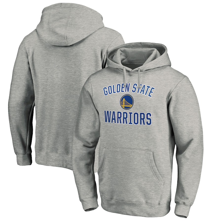 Men's Golden State Warriors Heather Gray Victory Arch Pullover Hoodie Men's Golden State Warriors Heather Gray Victory Arch Pullover Hoodie