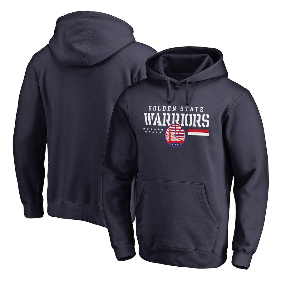 Men's Golden State Warriors Navy Hoops For Troops Pullover Hoodie Men's Golden State Warriors Navy Hoops For Troops Pullover Hoodie