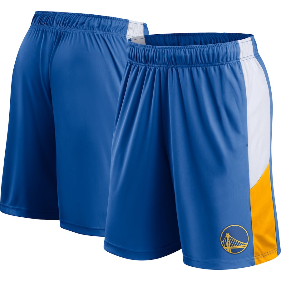 Men's Golden State Warriors Royal Champion Rush Colorblock Performance Shorts Men's Golden State Warriors Royal Champion Rush Colorblock Performance Shorts
