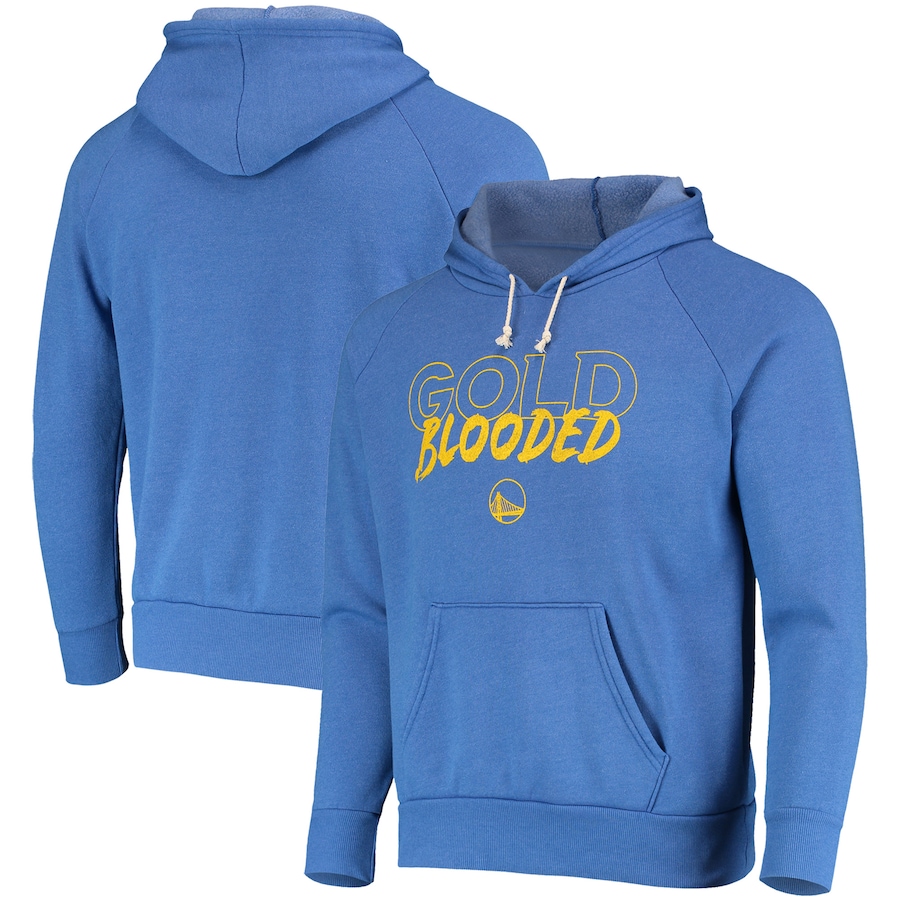 Men's Golden State Warriors Majestic Threads Heathered Royal Mantra Tri-Blend V-Neck Raglan Pullover Hoodie Men's Golden State Warriors Majestic Threads Heathered Royal Mantra Tri-Blend V-Neck Raglan Pullover Hoodie