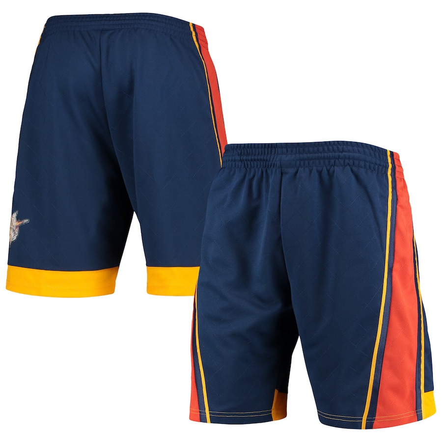 Men's Golden State Warriors Mitchell & Ness Navy 2009 Hardwood Classics 75th Anniversary Swingman Shorts