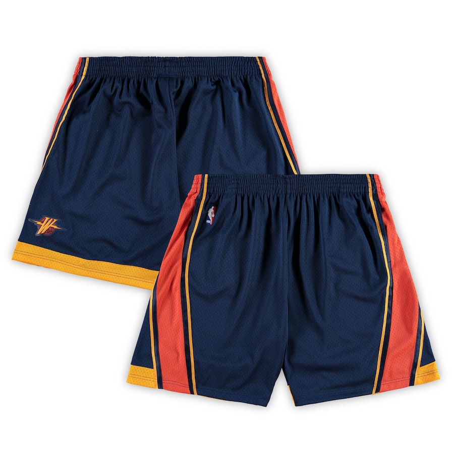 Men's Golden State Warriors Mitchell & Ness Navy Big & Tall Hardwood Classics Team Swingman Shorts Men's Golden State Warriors Mitchell & Ness Navy Big & Tall Hardwood Classics Team Swingman Shorts