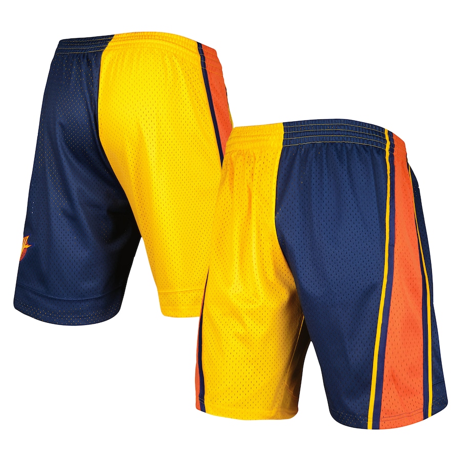 Men's Golden State Warriors Mitchell & Ness Navy/Gold Hardwood Classics 2009 Split Swingman Shorts Men's Golden State Warriors Mitchell & Ness Navy/Gold Hardwood Classics 2009 Split Swingman Shorts