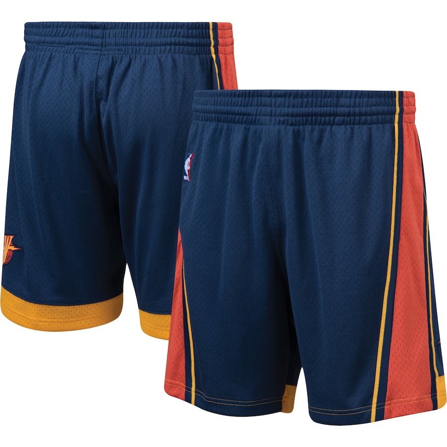 Men's Golden State Warriors Mitchell & Ness Navy Hardwood Classics Swingman Team Shorts Men's Golden State Warriors Mitchell & Ness Navy Hardwood Classics Swingman Team Shorts