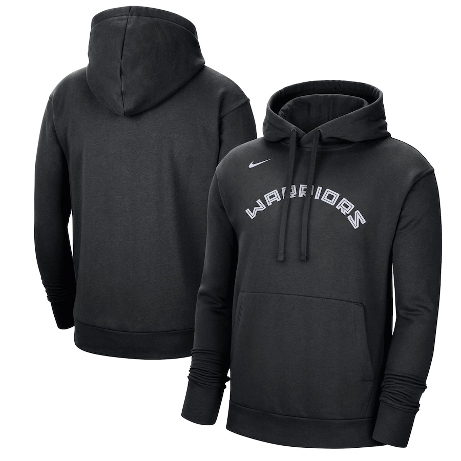 Men's Golden State Warriors NBA Black 2022/23 City Edition Essential Pullover Hoodie Men's Golden State Warriors NBA Black 2022/23 City Edition Essential Pullover Hoodie