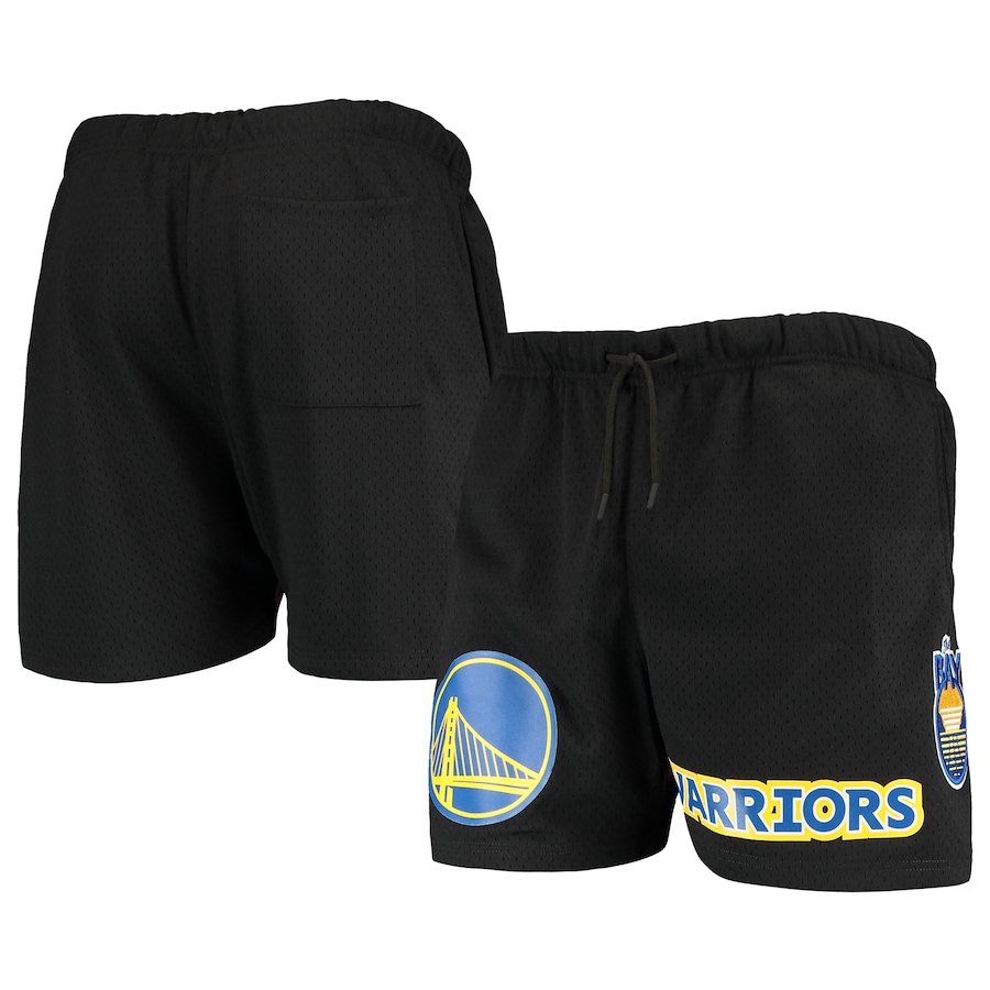 Men's Golden State Warriors Pro Standard Black Mesh Capsule Shorts Men's Golden State Warriors Pro Standard Black Mesh Capsule Shorts